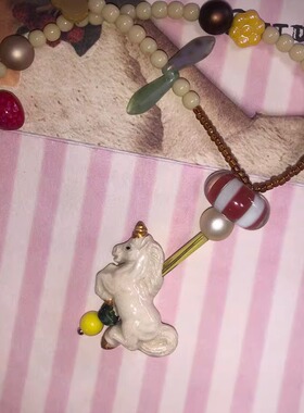 复古陶瓷琉璃串珠原创项链限量