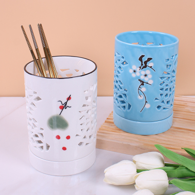 陶瓷沥水筷子筒餐具家用桌面