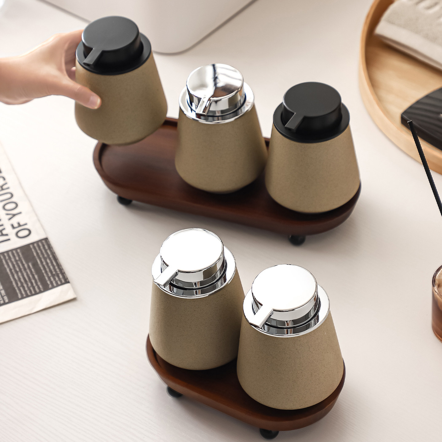 复古陶土起泡瓶洗手液瓶子高颜值泡沫起泡器手动按压瓶乳液分装瓶,家庭/个人清洁工具,起泡瓶,淘宝优惠券,粉丝福利购,淘宝优惠卷