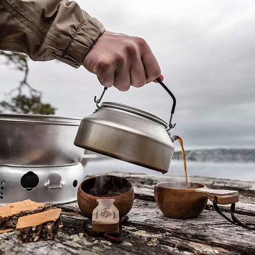 户外便携超轻大容量水壶平替trangia0.9L水壶露营烧水壶