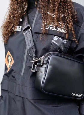 新款OFF WHITE相机包手机包青年OW斜挎包皮革腰包数码包单肩包男