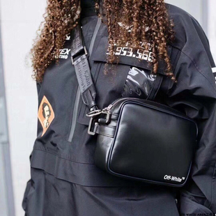 包单肩包男 WHITE相机包手机包青年OW斜挎包皮革腰包数码 新款 OFF