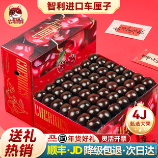 智利进口车厘子5斤装礼盒新鲜水果包邮旗舰3j4j5j2大樱桃整箱10斤