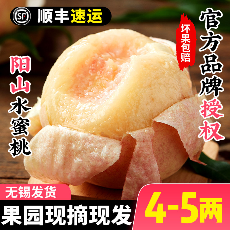 【4-5两】正宗无锡阳山水蜜桃子新鲜水果应当季整箱时令白凤礼盒