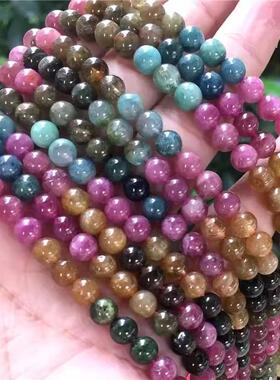 原矿碧玺散珠半成品彩碧玺diy水