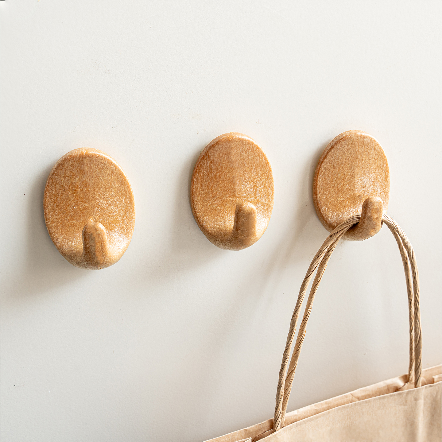 复古仿木纹装饰挂钩免打孔粘钩