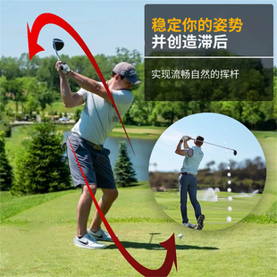 高尔夫挥杆练习器棉麻体能训练绳挥杆姿势矫正带增加挥杆速度力量