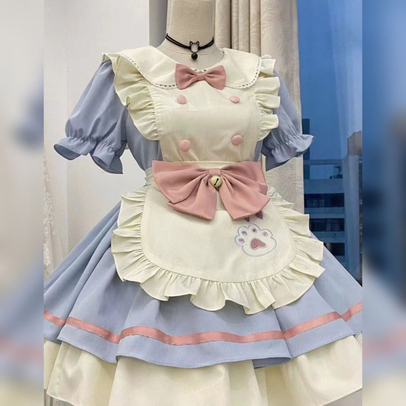 2024连衣裙cos服万圣节装女仆lol