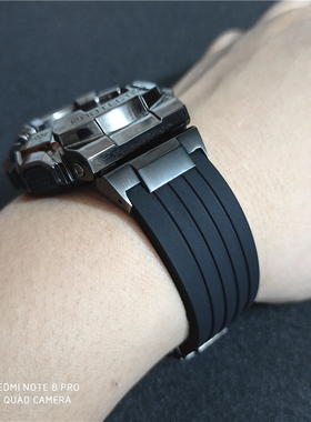 使用于卡西欧gm110硅胶表带g-shock小钢炮手表gm-110防水快拆表带