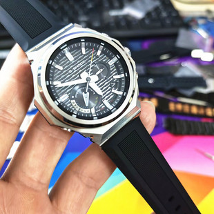 适配卡西欧GST-B1000硅胶表带 gst b1000防水运动硅胶表带配件