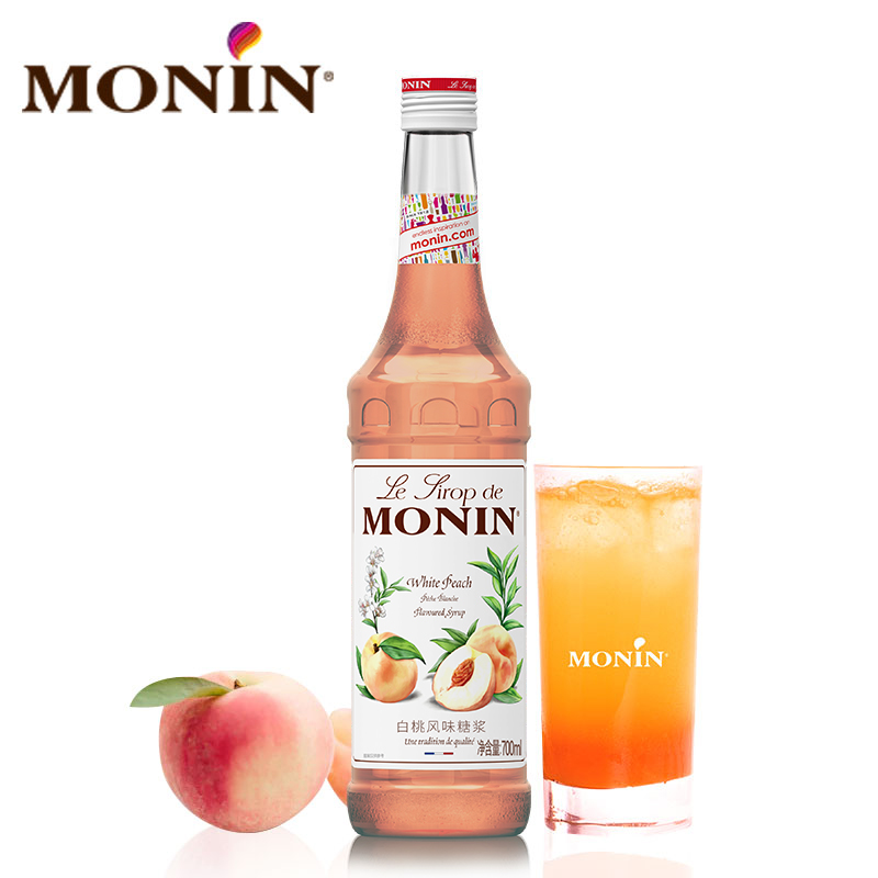 莫林白桃风味玻璃瓶装果汁饮料