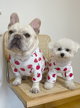 狗狗衣服春夏全棉卫衣法斗泰迪比熊雪纳瑞巴哥斗牛犬幼犬猫咪服装