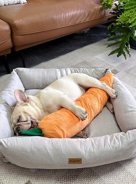 狗窝四季通用可拆洗深度睡眠狗狗床狗垫子睡觉用秋冬柔软法斗窝窝