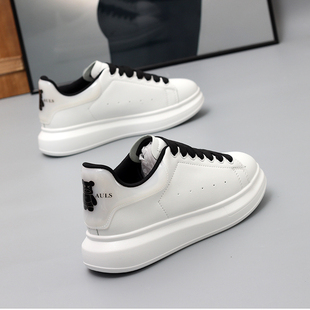 潮牌暴力熊小白鞋男2024春季新款百搭厚底增高休闲板鞋男女情侣鞋