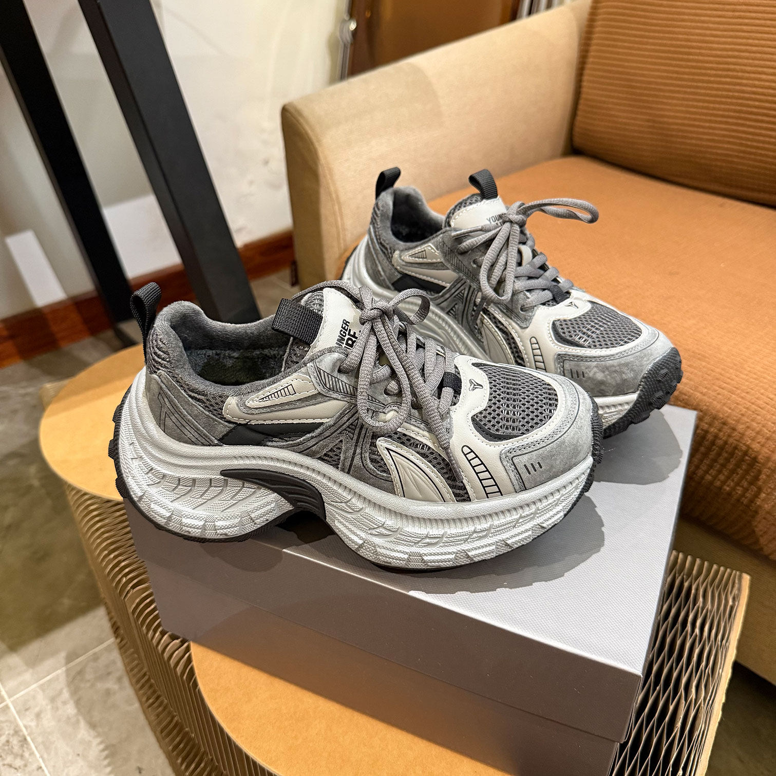 老爹鞋女款2026新款冬99-13A厚底巨好看今年流行爆款加绒运动鞋,女鞋,老爹鞋,淘宝优惠券,粉丝福利购,淘宝优惠卷