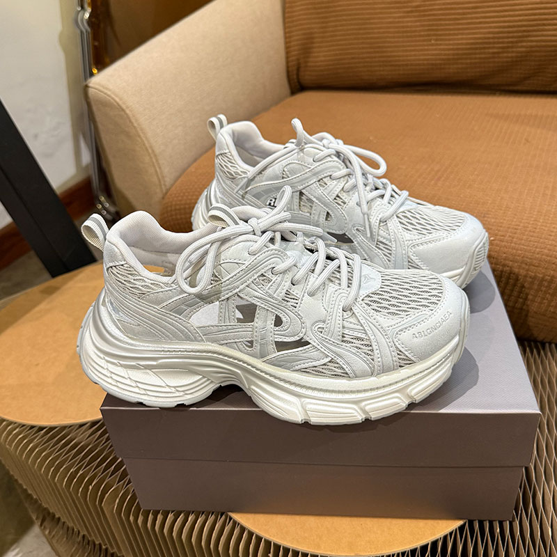 老爹鞋女款2025新款5232厚底增高凉鞋春夏薄款巨好看的镂空运动鞋