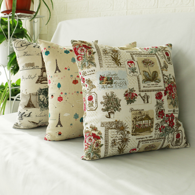 居美仕花色铁塔涤棉款抱枕抱枕套床上靠枕靠枕套沙发靠垫靠垫套