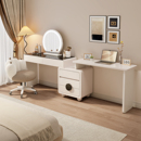 梳妆台书桌一体二合一2025新款 卧室现代简约实木化妆桌床尾轻奢