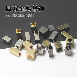 金属方形四方吊钟吊扣金锁扣玫瑰金色钮扣男女卫衣风衣穿绳扣纽扣