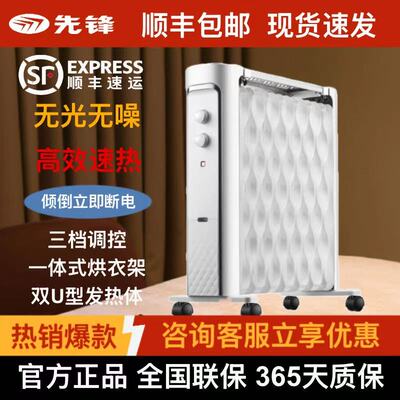 先锋取暖器DS1585/CY52MM-15家用14片热浪电热油汀电暖器加热器