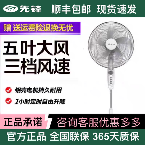 定时静音落地扇先锋摇头机械式