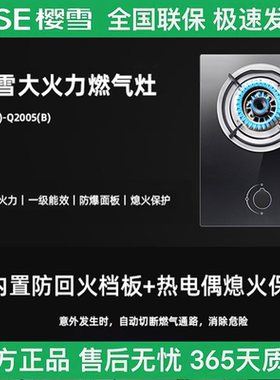 樱雪单灶煤气灶燃气灶家用嵌入式灶台式天然气灶猛火灶炉具Q2005