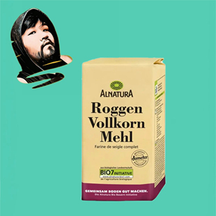 德国直邮【全场满300包邮】alnatura有机demeter黑麦全麦面粉1kg