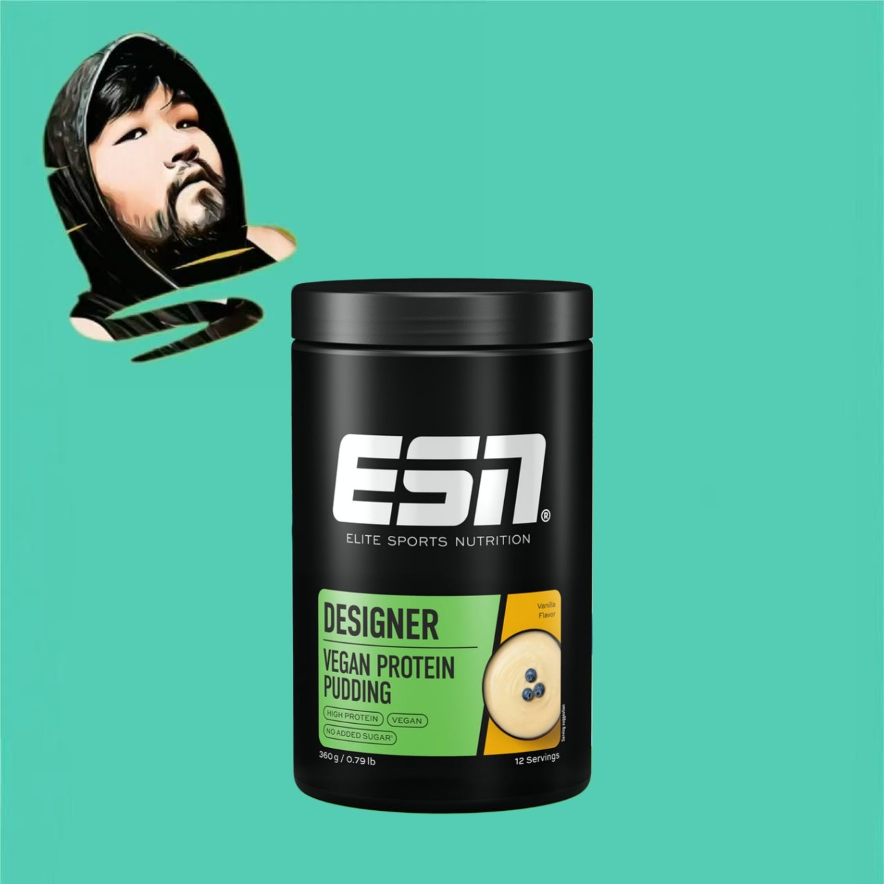 德国直邮【全场满300包邮】ESN香草味设计纯素布丁粉360g