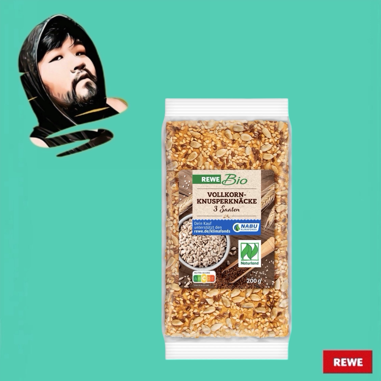 德国直邮【全场满300包邮】rewe有机全麦脆片200g