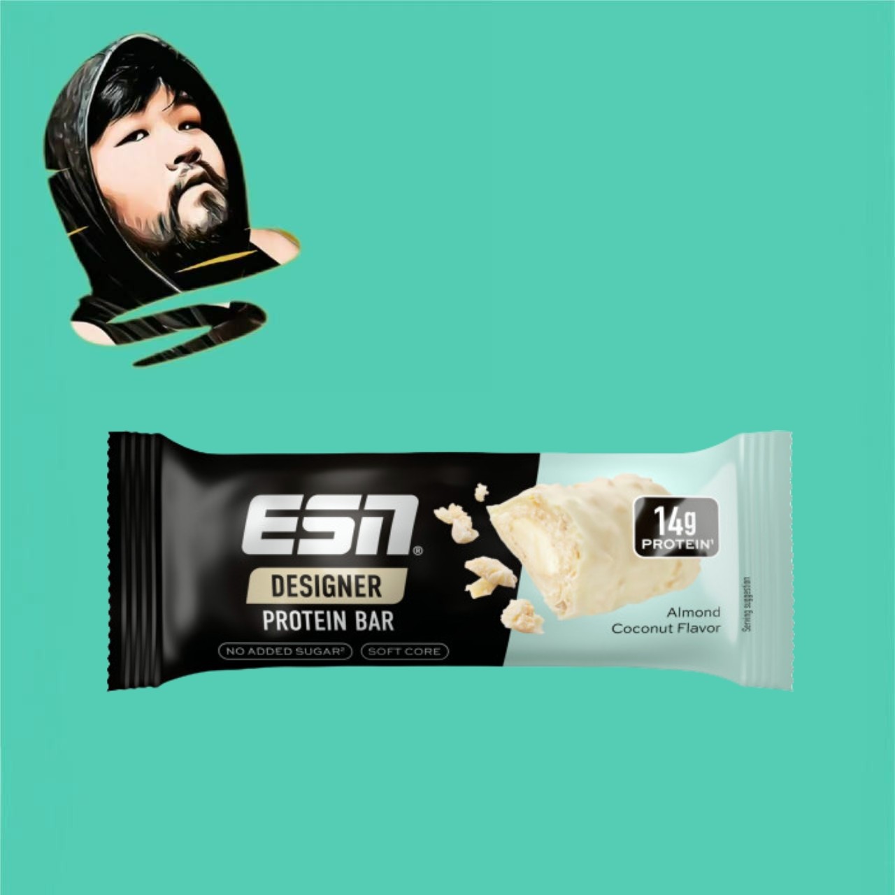 德国直邮【全场满300包邮】ESN杏仁椰子设计蛋白棒45g