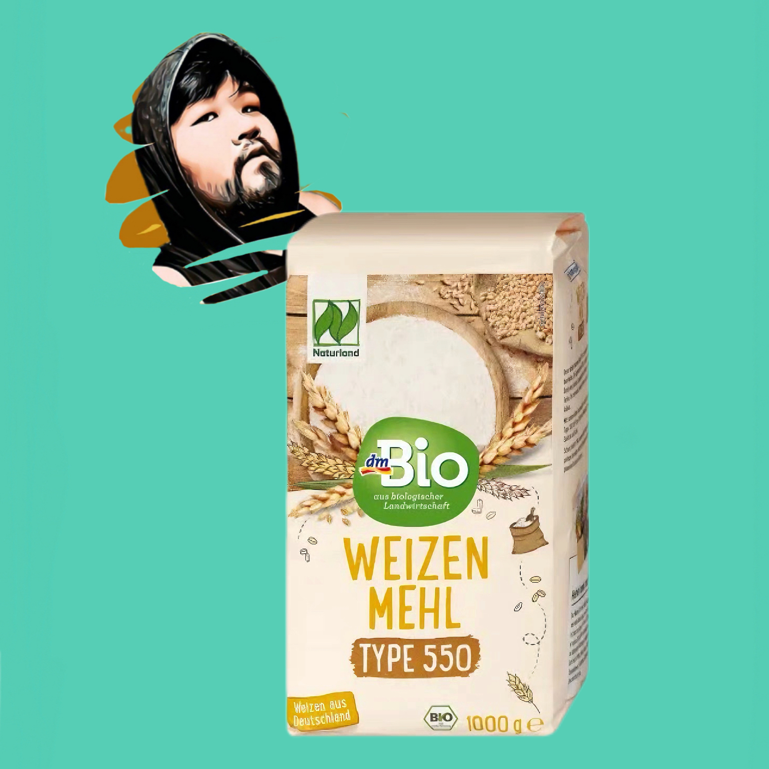 德国直邮【全场满300包邮】dm bio有机550型小麦面粉1000g