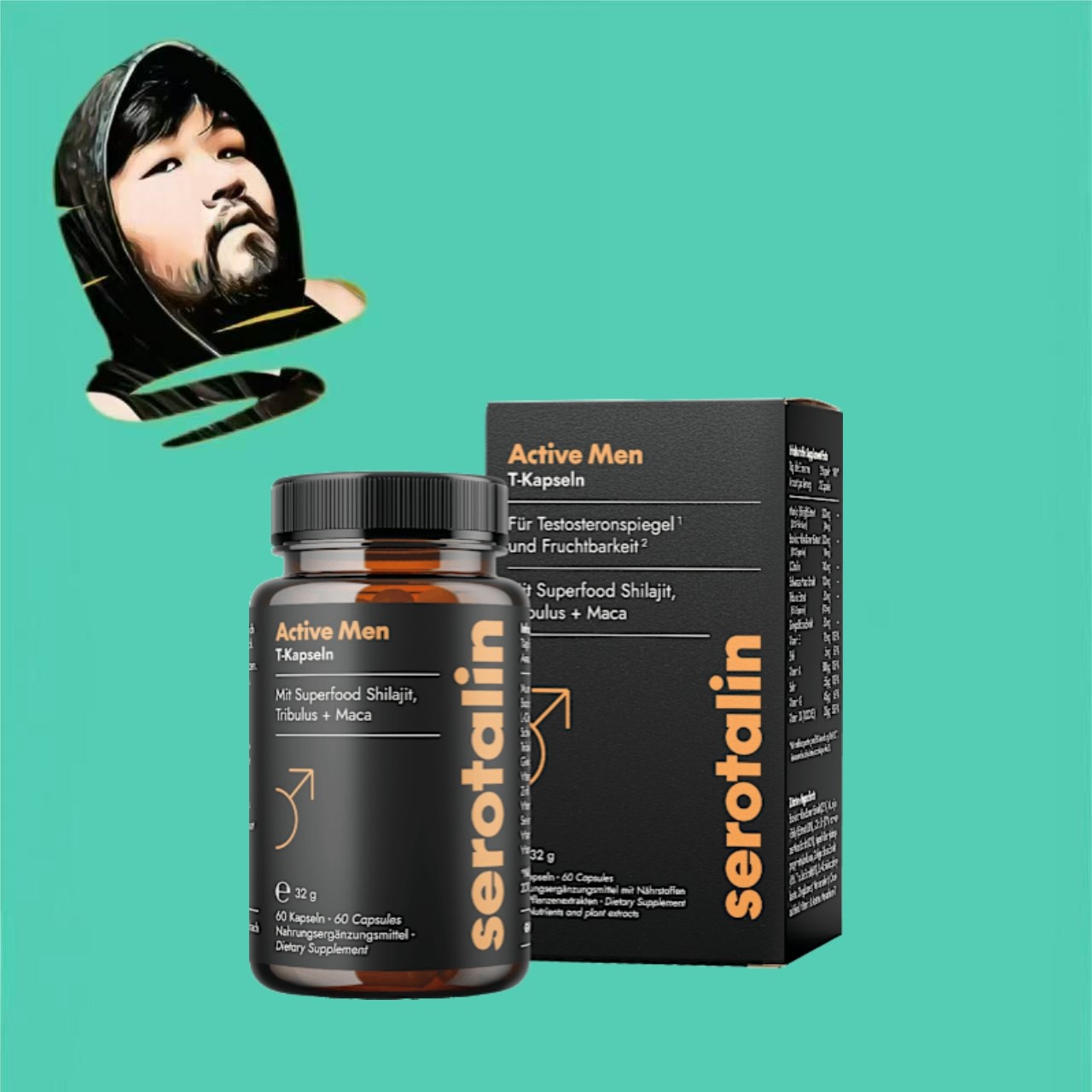 德国直邮【全场满300包邮】serotalin男士复合维生素60粒32g