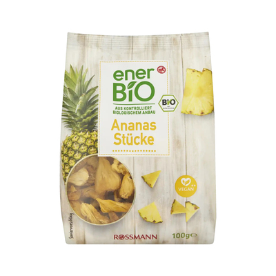 德国直邮满300包邮ener bio有机菠萝片100g