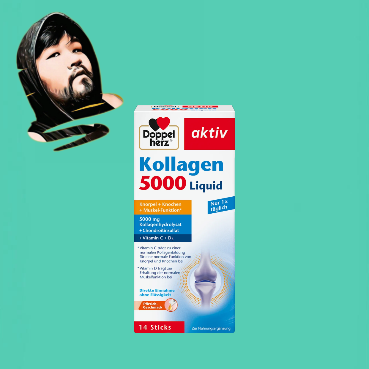 德国直邮满300包邮Doppelherz双心关节骨骼胶原蛋白软骨素维D3