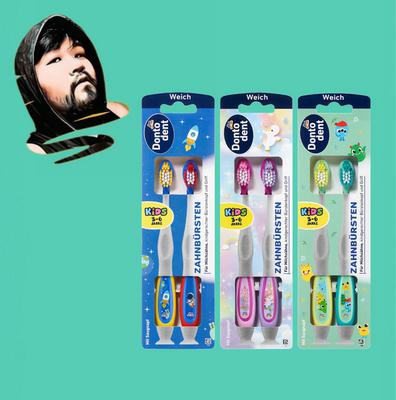 德国直邮【全场满300包邮】Dontodent3-6岁儿童柔软牙刷两支装