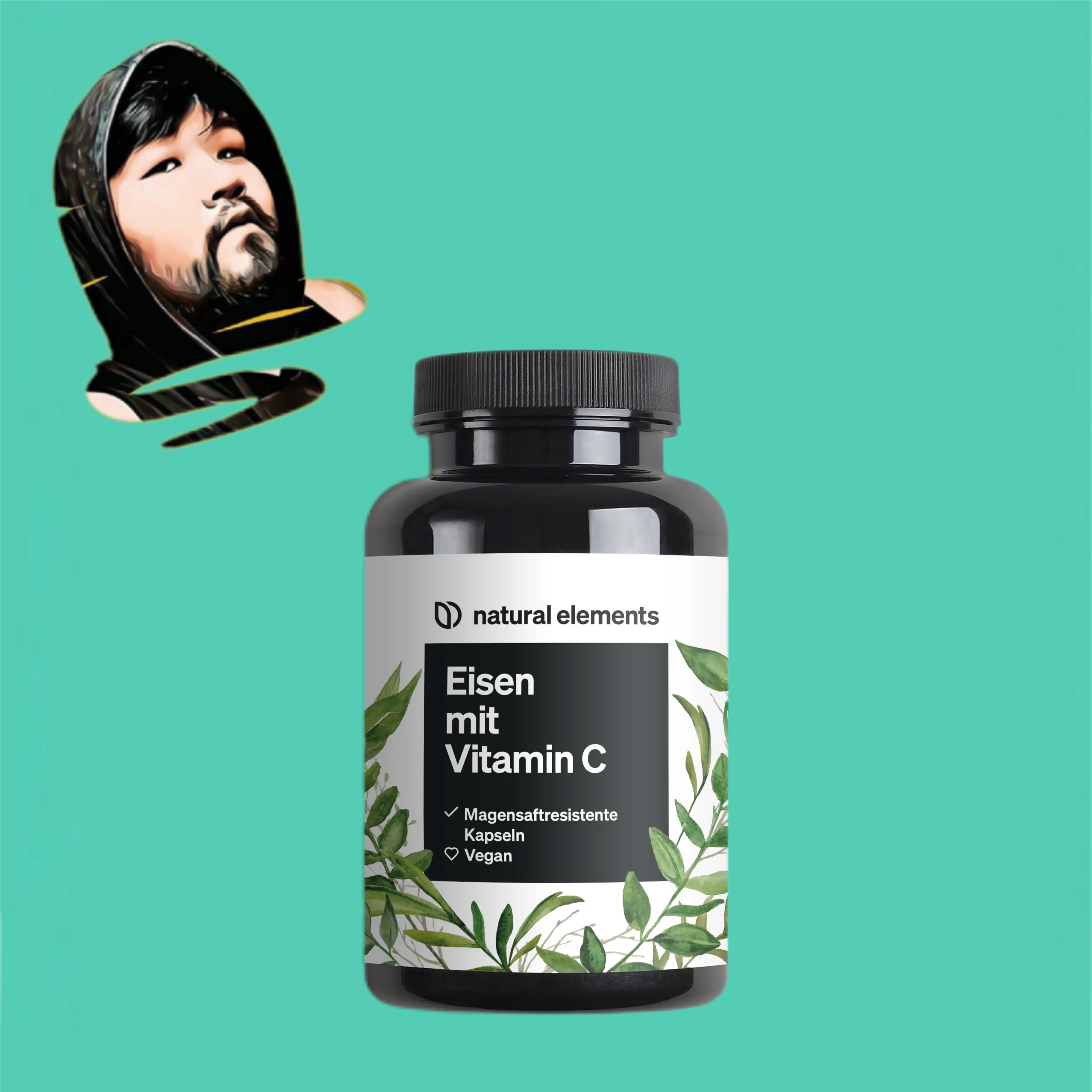 德国直邮【全场满300包邮】Natural elements维生素c铁囊粒180粒