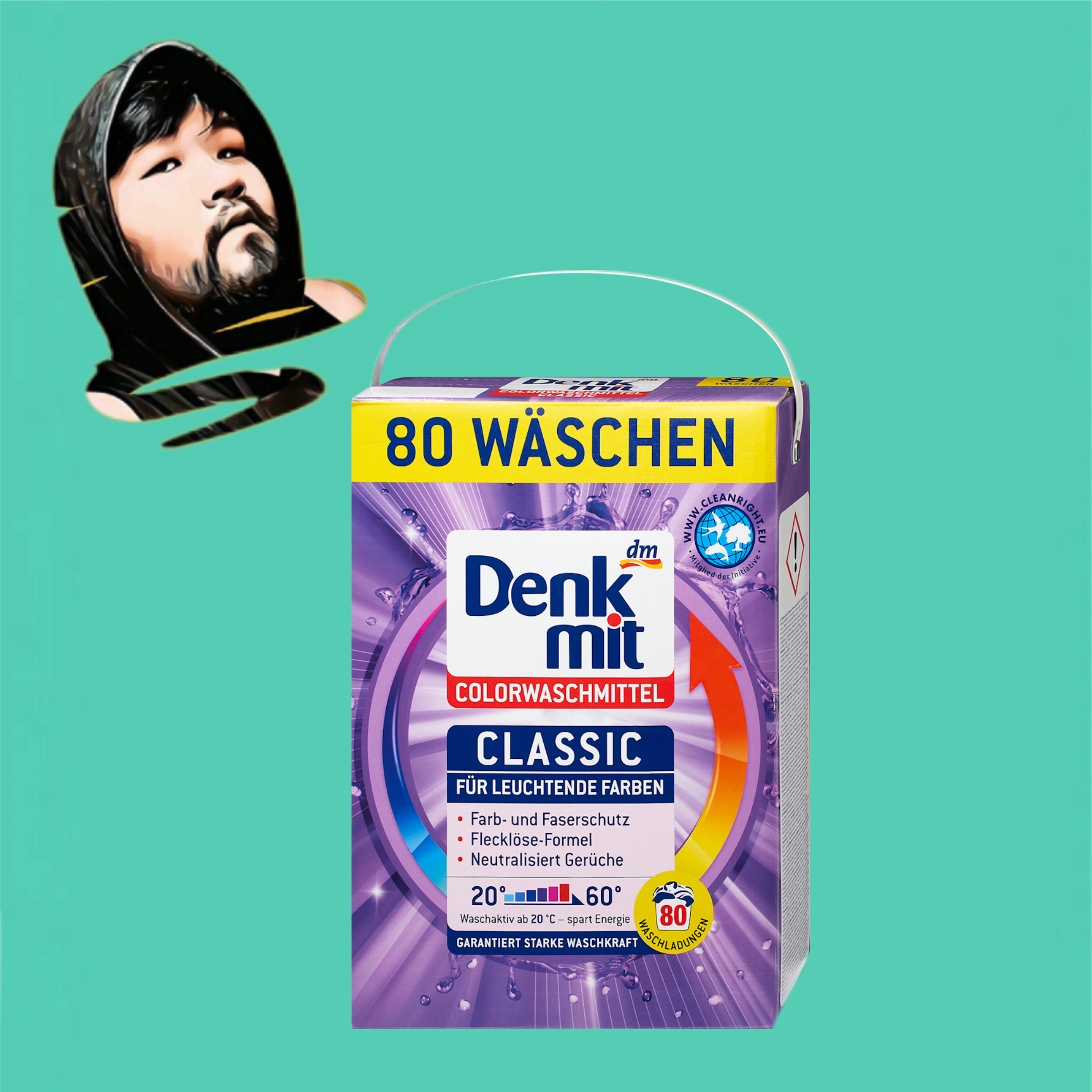 德国直邮【全场满300包邮】Denkmit彩色衣物洗衣粉5.2kg