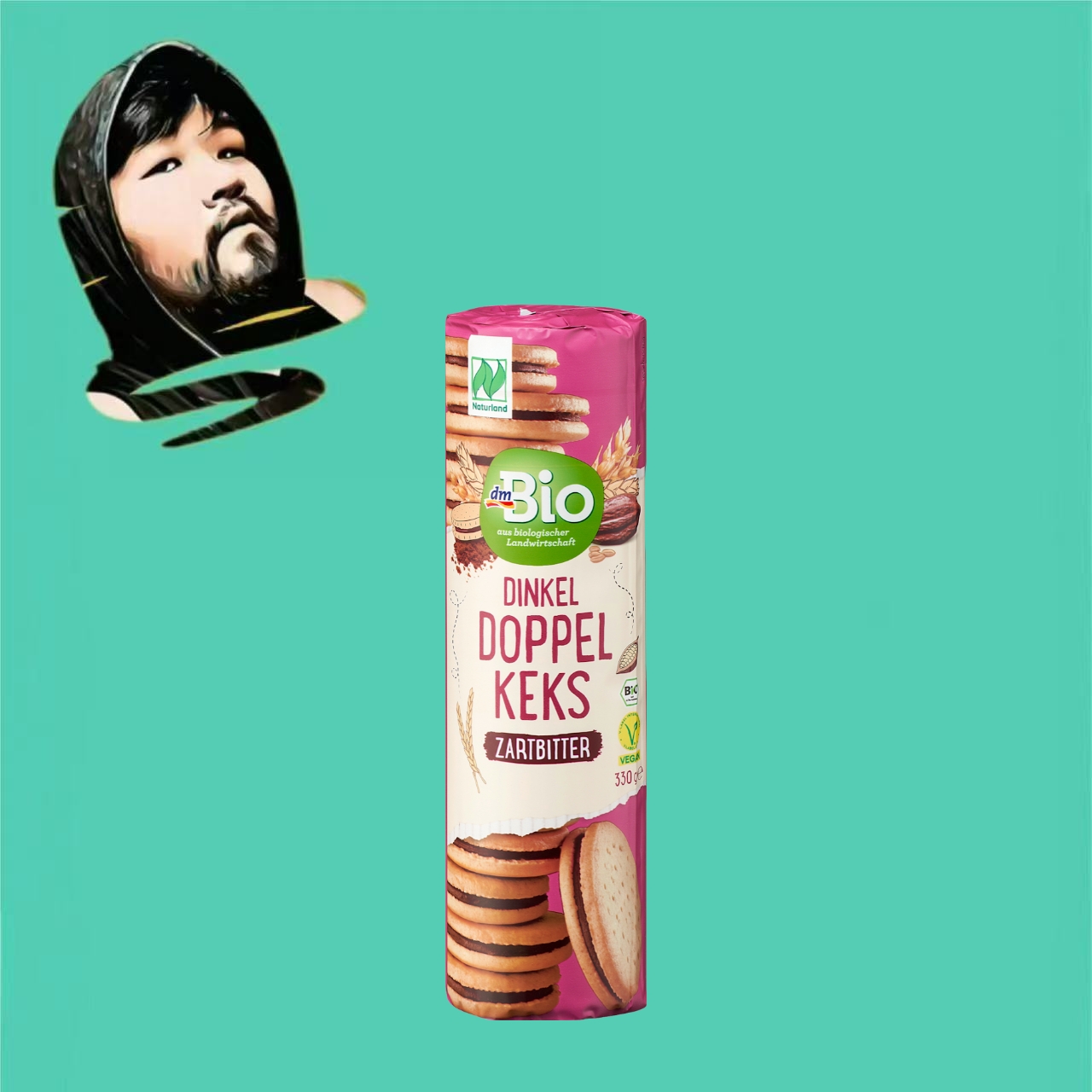 德国直邮【满300包邮】dm bio有机黑巧克力斯佩尔特麦曲奇330g