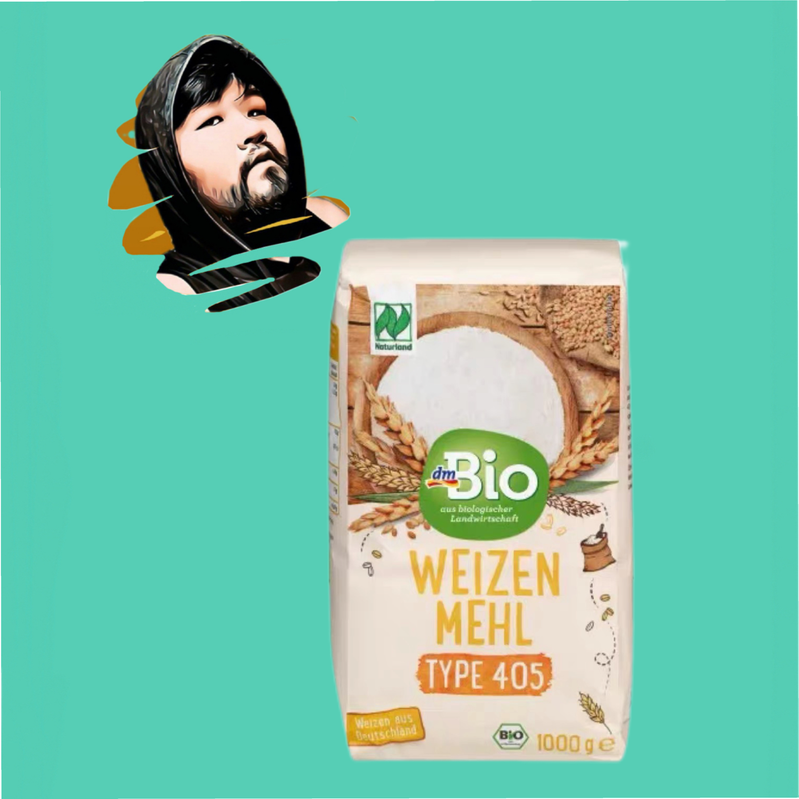 德国直邮【全场满300包邮】dm bio有机405型小麦面粉1000g