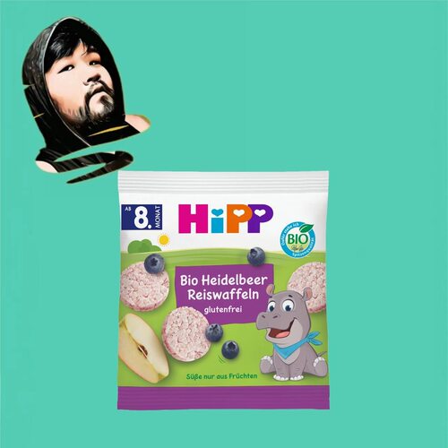 德国直邮【全场300包邮】hipp喜宝8个月+有机苹果蓝莓磨牙米饼30g