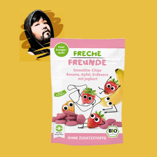 德国直邮满300包邮freche freunde3岁+有机儿童小饼干溶豆16g