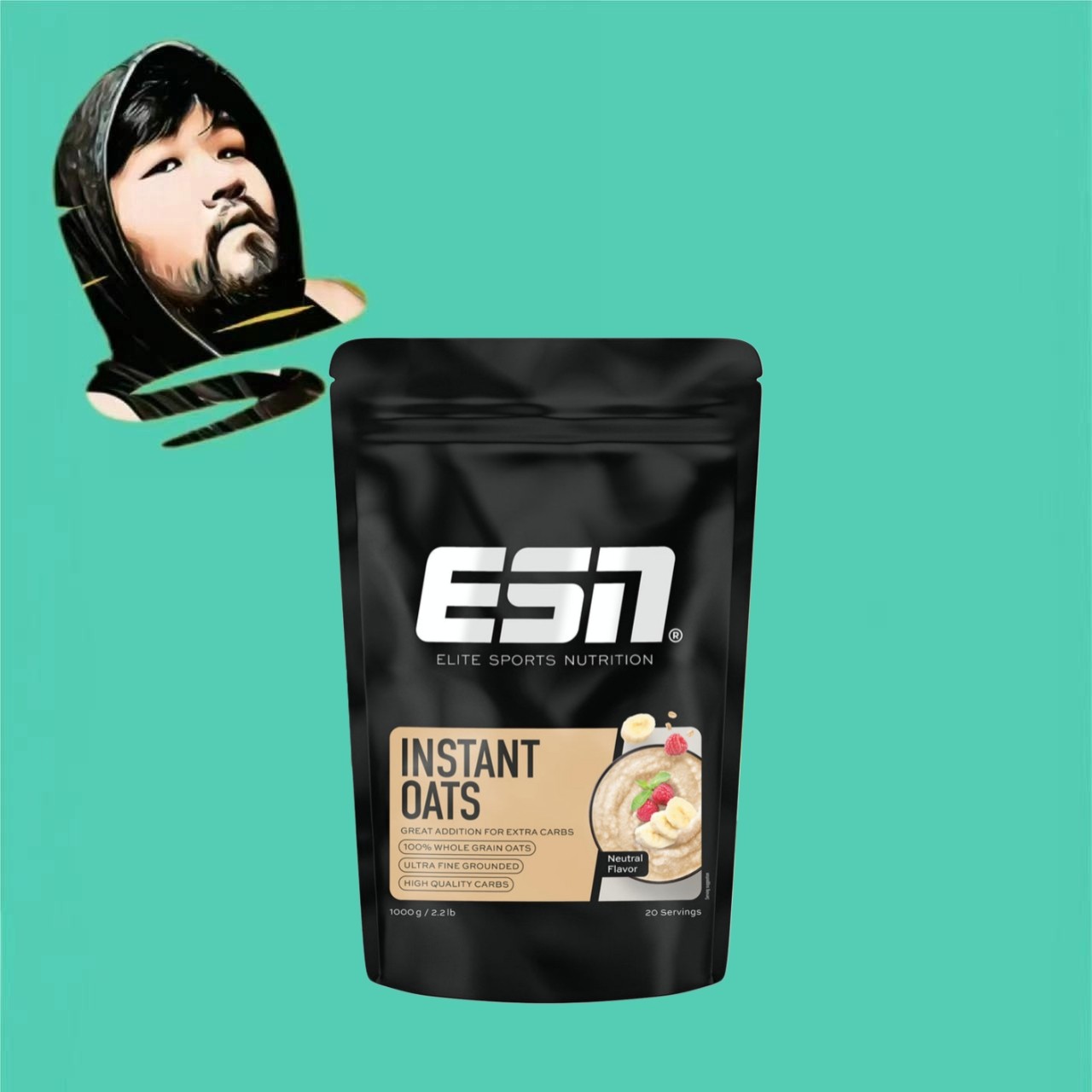 德国直邮【全场满300包邮】ESN高碳速食燕麦1000g