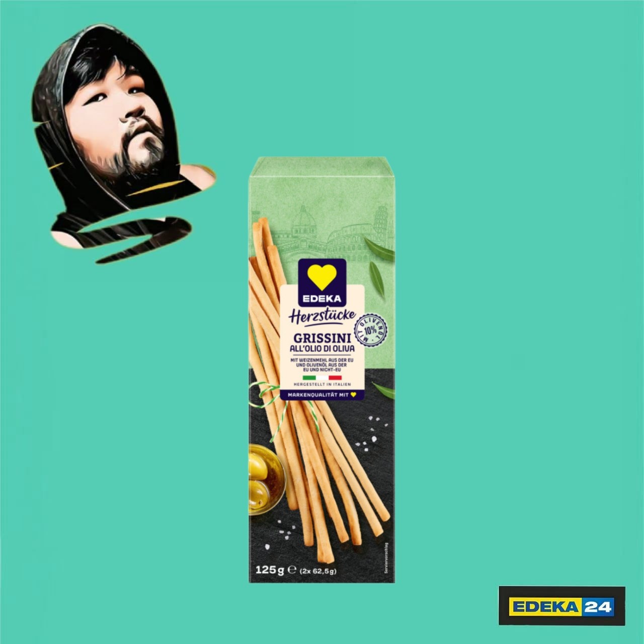 德国直邮【全场满300包邮】EDEKA橄榄油意大利烤棍125g