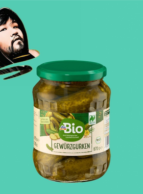德国直邮【全场满300包邮】dmbio有机德国腌黄瓜360g