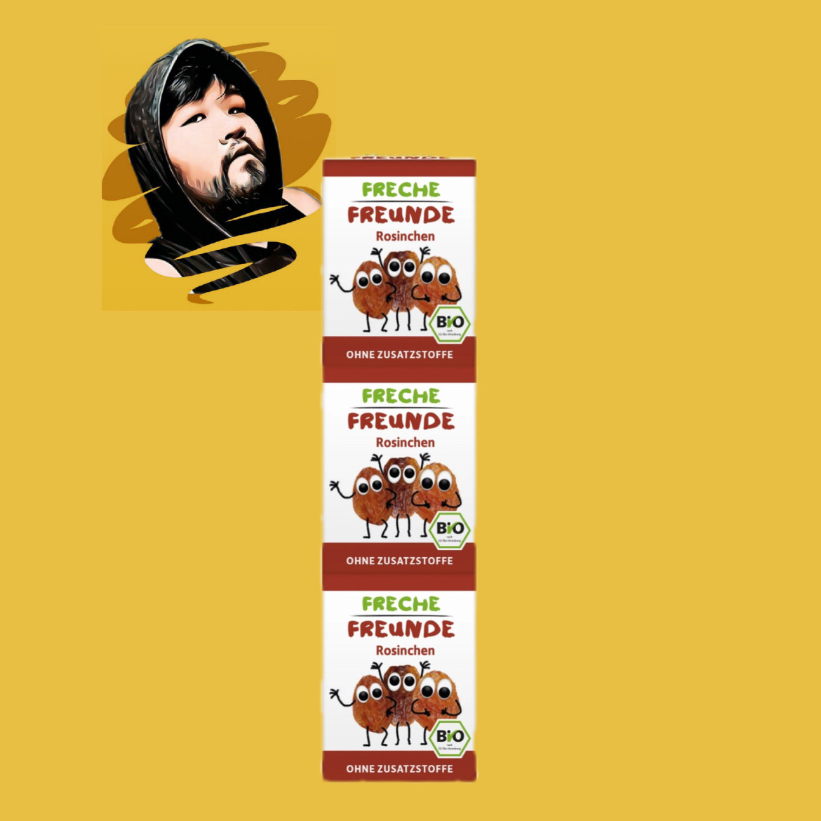 德国直邮满300包邮fruche freunde淘气伙伴有机葡萄干3袋&times;14g