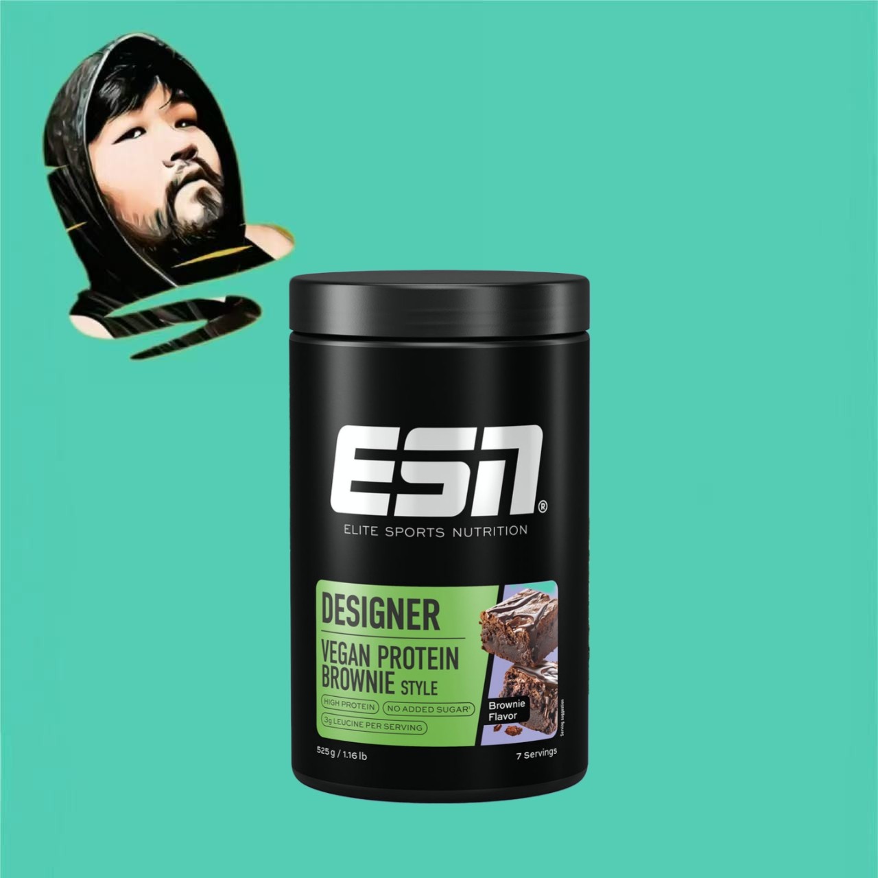 德国直邮【全场满300包邮】ESN纯素设计布朗尼蛋白粉525g