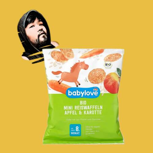 德国直邮【满300包邮】babylove有机8个月+宝宝苹果胡萝卜米饼35g