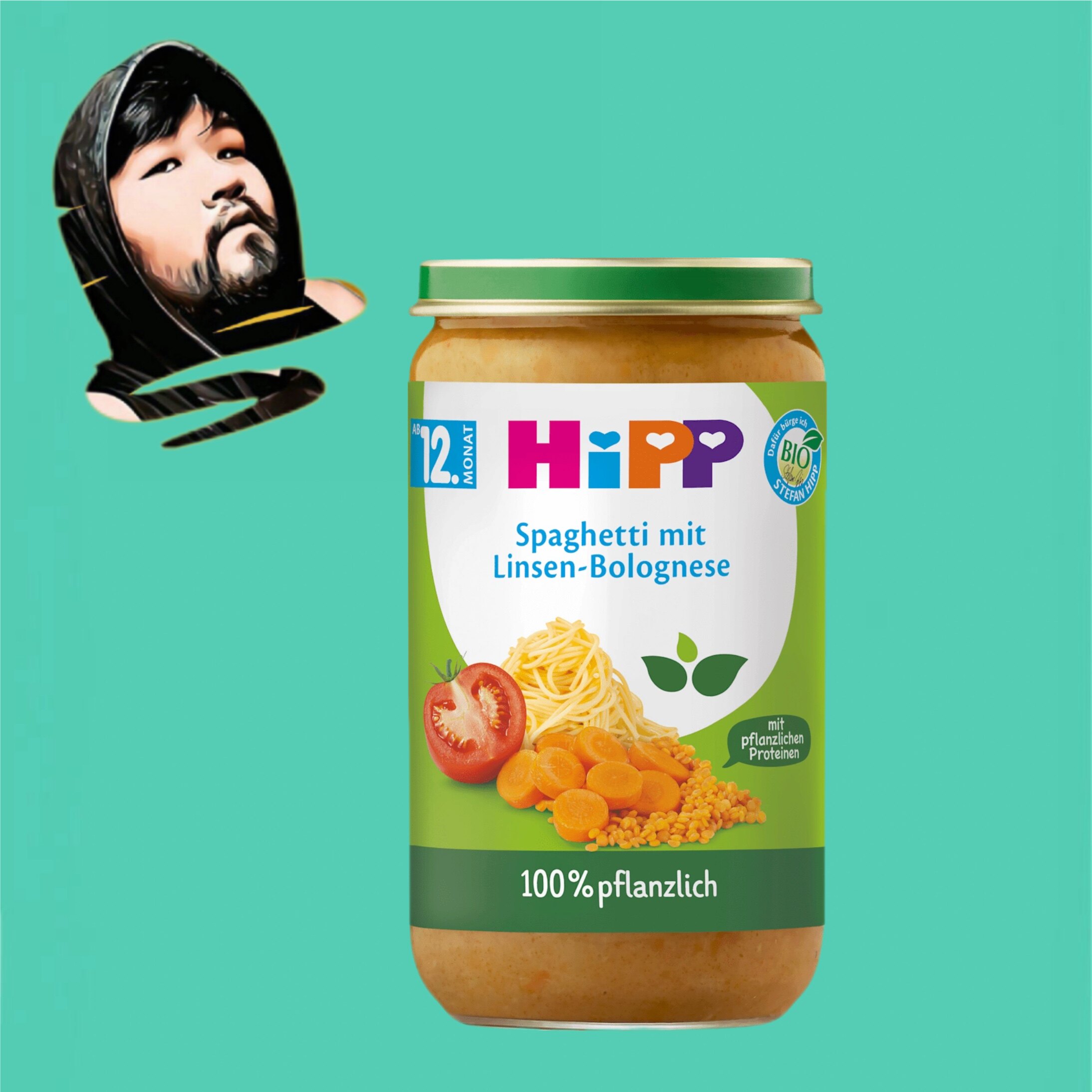 德国直邮满300包邮Hipp有机12个月+有机意大利面小扁豆辅食250g