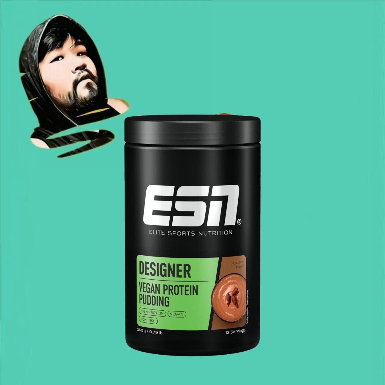 德国直邮【全场满300包邮】ESN巧克力设计纯素布丁粉360g