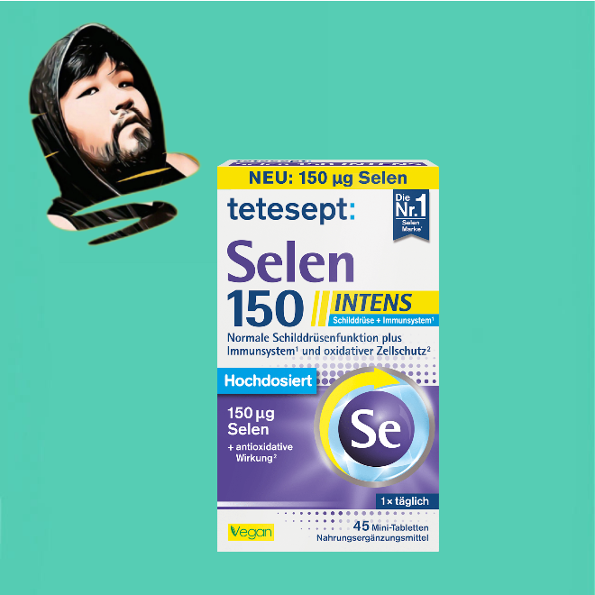 德国直邮【全场满300包邮】tetesept维生素硒片45片